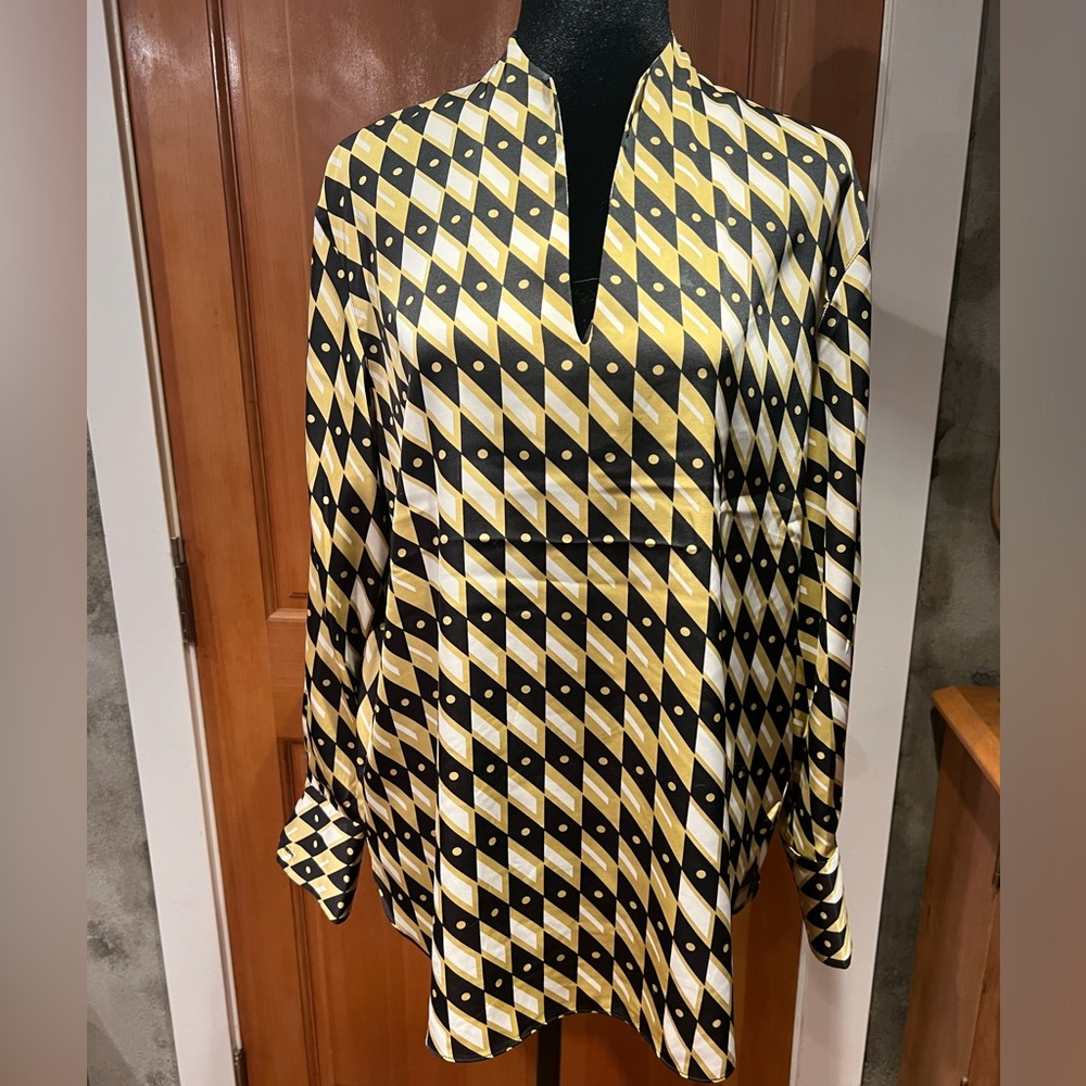 Silk tunic blouse